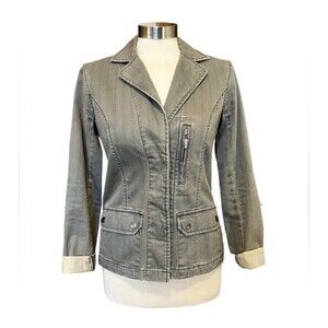 Urban Outfitters Jacket Blazer Vintage Y2K Green Pinstripe Button Women’s Small